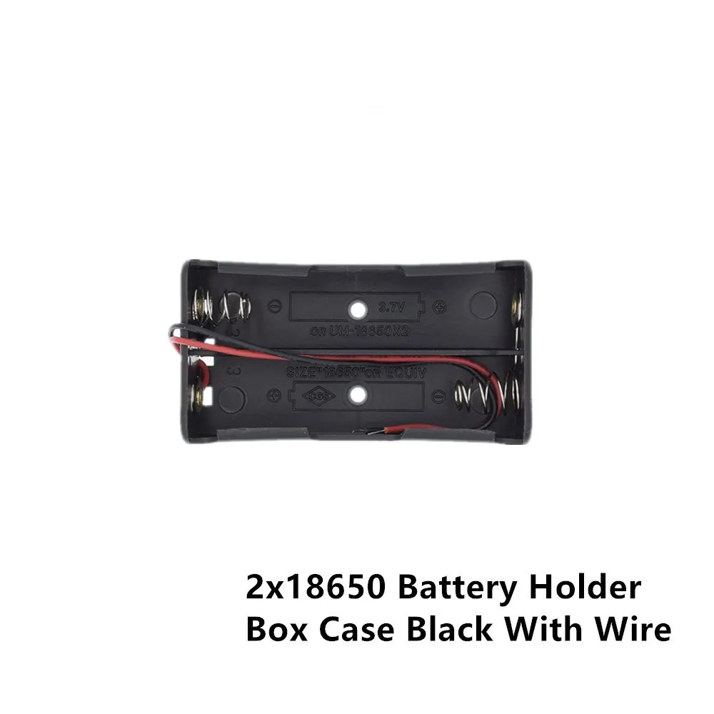 New And Original Plastic Standard Size AA/18650 Battery Holder Box Case Black With Wire Lead 3.7V/1.5V Clip