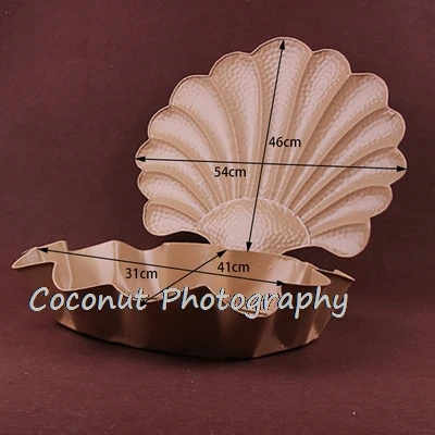 Accessoires de photographie de nouveau-né en noix de coco, en coquille de couleur, ornements de bébé de cent jours, prise de vue en studio, pose de bébé