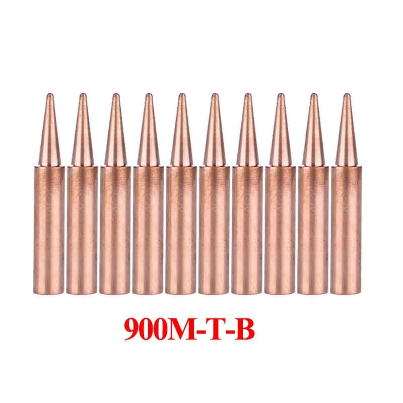 10Pcs/lot Pure Copper Electrical Soldering Tips 900M-T-B Solder Tip BGA Station Rework Tools