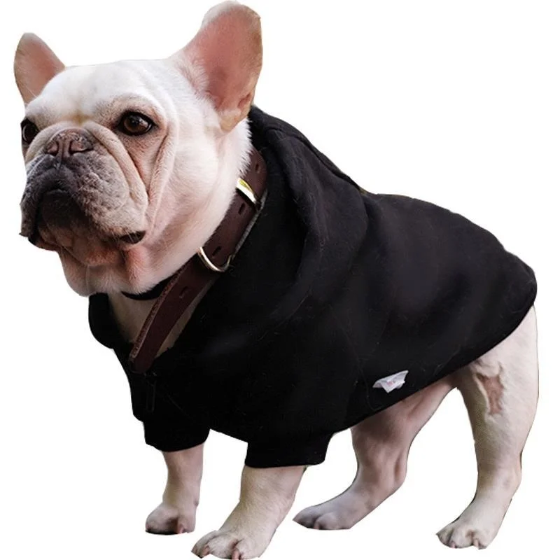 French dog autumn and winter clothes cute hair off Bulldog Bago pet thick medium and small dogs winter