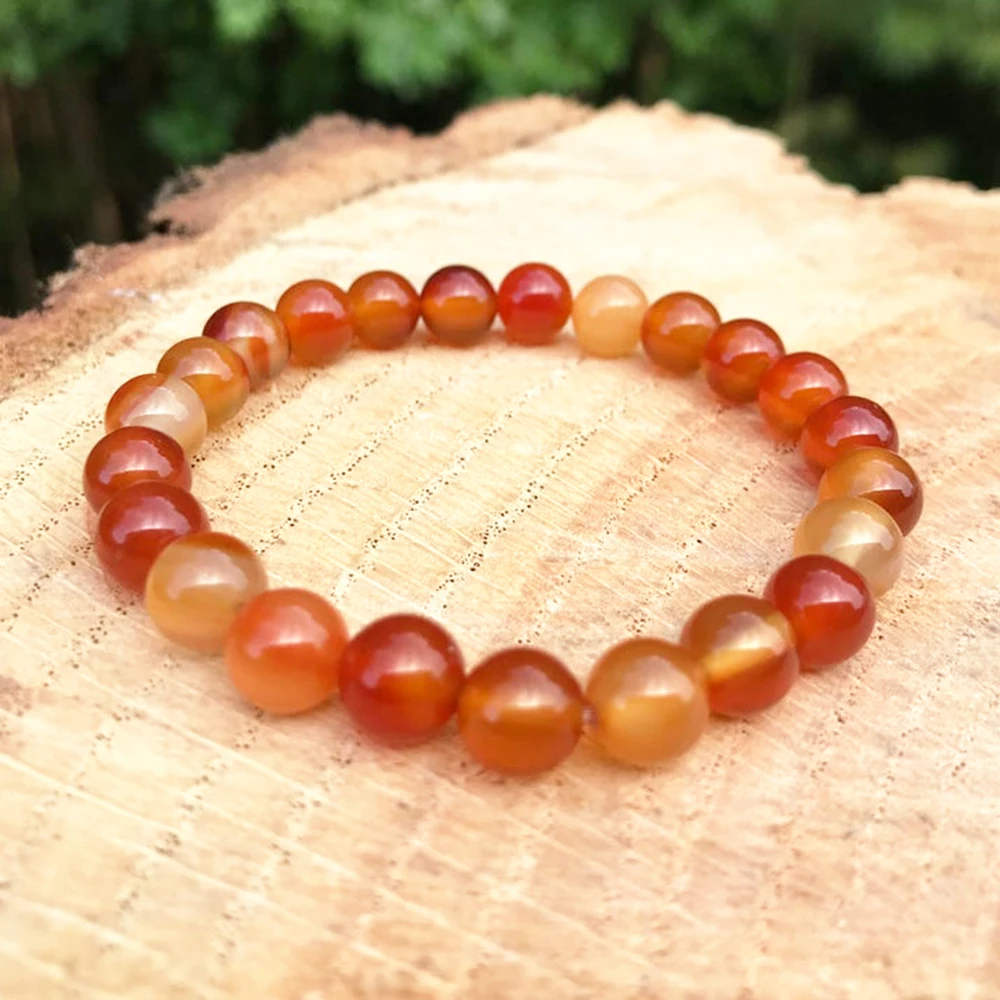 Wholesale Natural Carnelian Bracelet Root Sacral Chakra Healing Stone Bracelet Passion Energy Boost Protection Bracelet