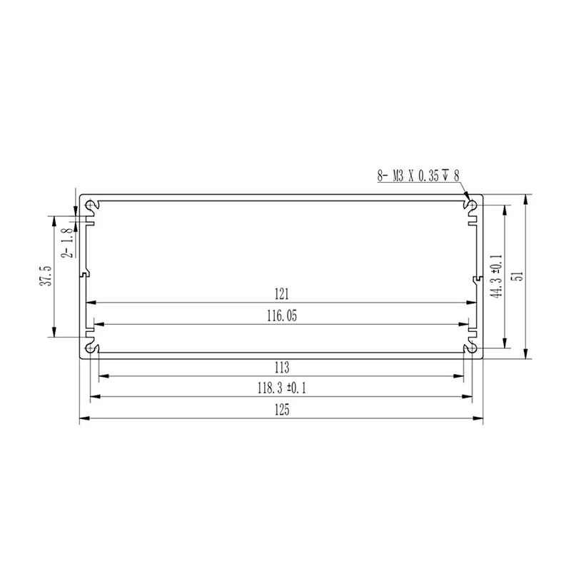 125 w51h batterie di accumulo Shell Lithium titanato Battery Box Power Supply Board Enclosure