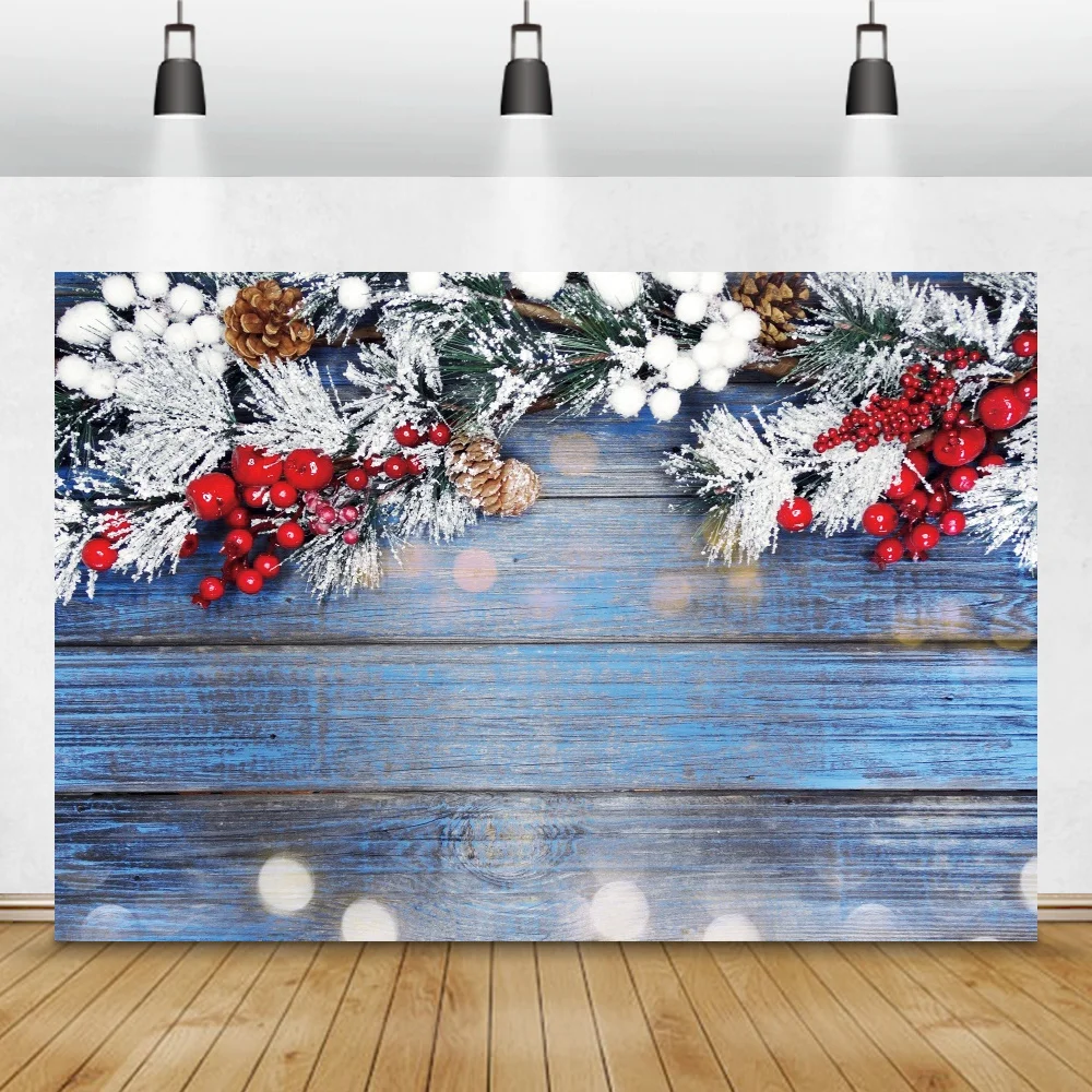 Kerst Houten Achtergrond Planken Board Grenen Bladeren Fotografie Achtergrond Kinderen Portret Familie Photocall Poster Foto Studio
