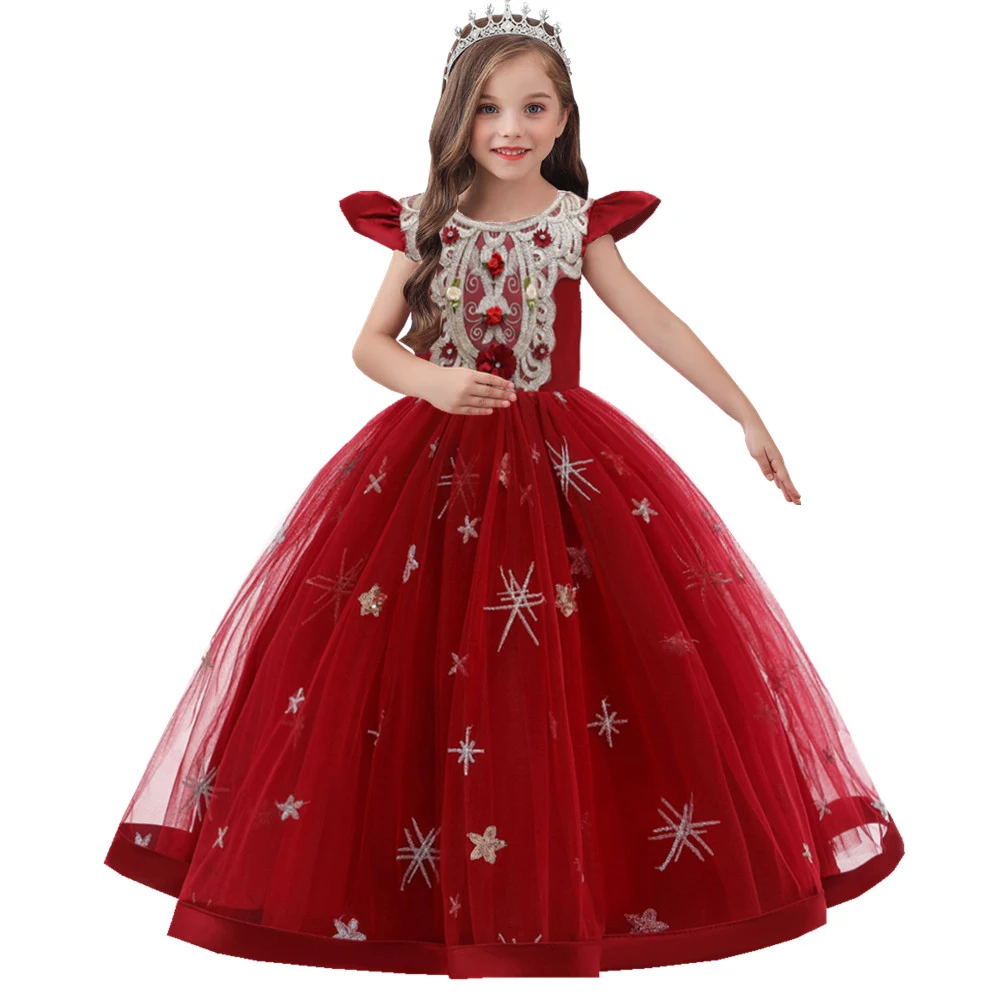 Molto elegante Party Girls Kids Luxury Gala Dress da 2 a 12 anni abito da damigella d\'onore per bambini