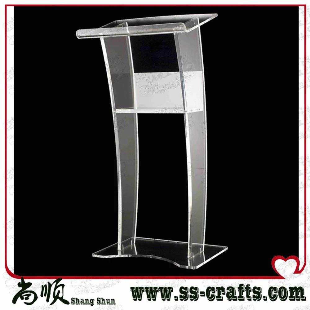 

Modern style clear acrylic lectern podium for church or meeting room