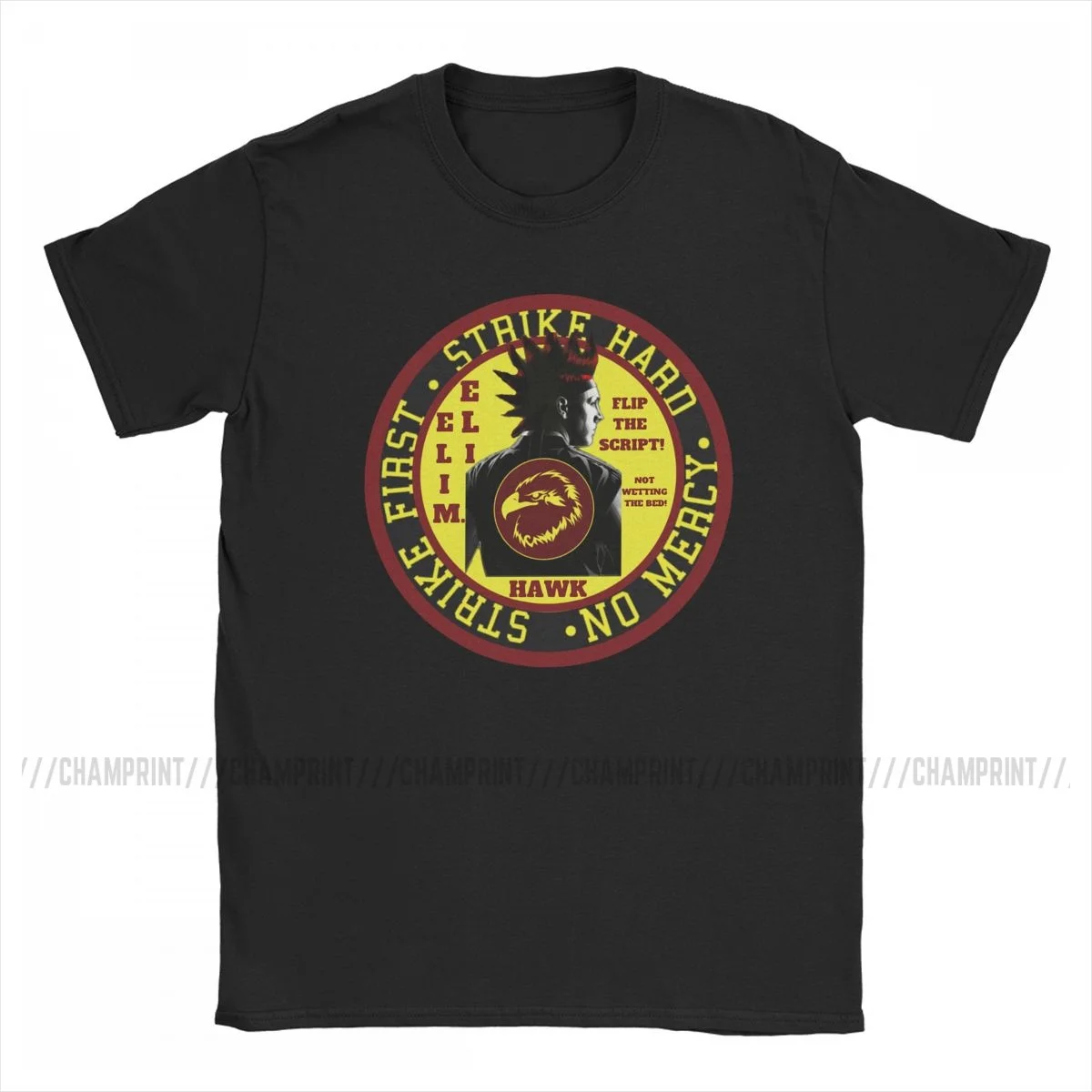 Casual Hawk Eagle Fang Karate Cobra Kai T-Shirts for Men 100% Cotton T Shirt The Karate Kid Tee Shirt Plus Size Clothes