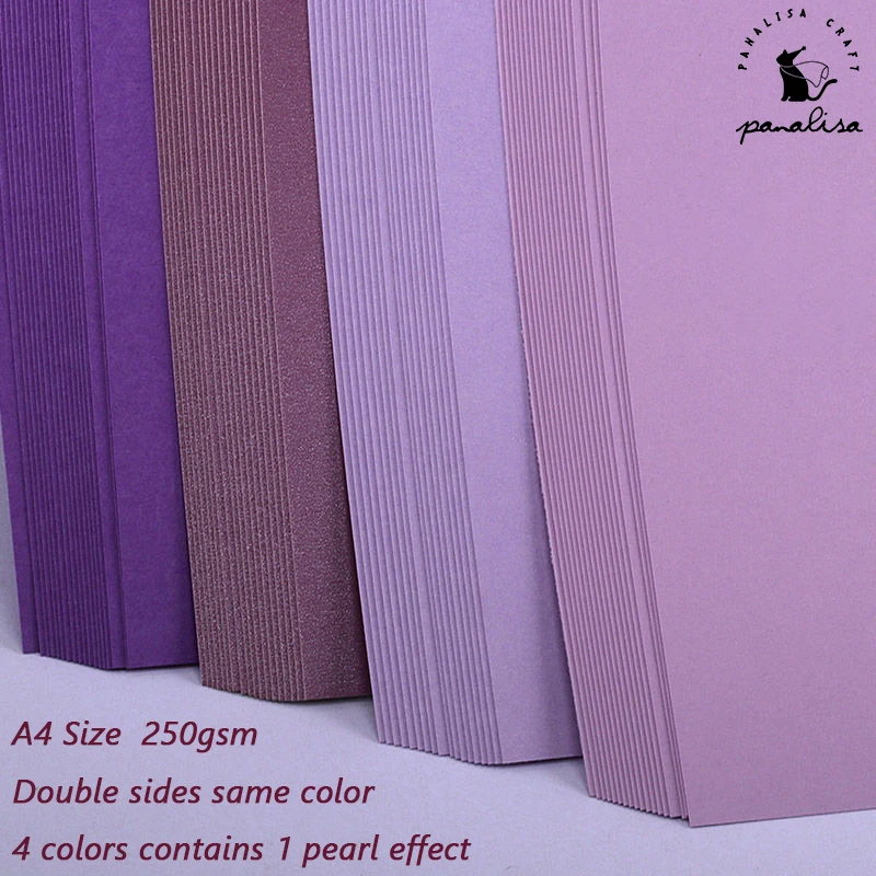 Panalisacraft A4 250g 12pcs per set double-faced paper scrapbooking paper shinny pearl Paper Craft Paper Card making paper