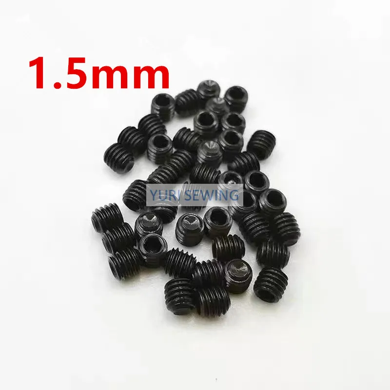 100pcs/lot 1.5mm/1.6mm overlock stitch pegasus hexagonal needle screw angle industrial sewing machine spare parts