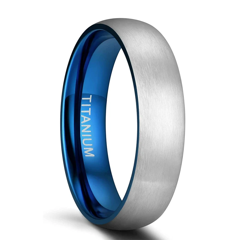 Unisex Matte Finished Classic Titanium Ring
