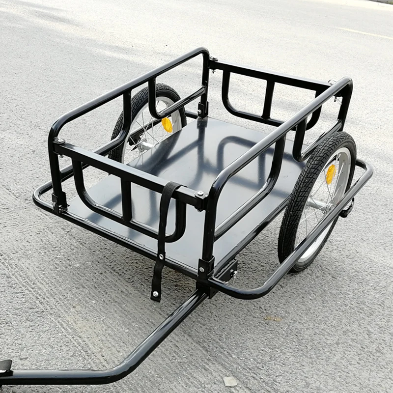 Foldable Bike Cargo Trailer for Camping Tent Luggage Carry Transport Outdoor Aluminum Alloy 2 Wheel Dog Pet Bicycle Trailer