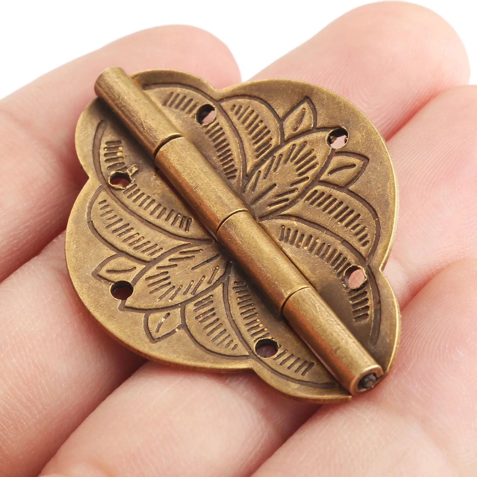 Lot De 2 Loquets Papillon Bronze Antique + 4 Charnières - Quincaillerie Rétro Pour Boîtes, Meubles, Coffrets - LUORNG