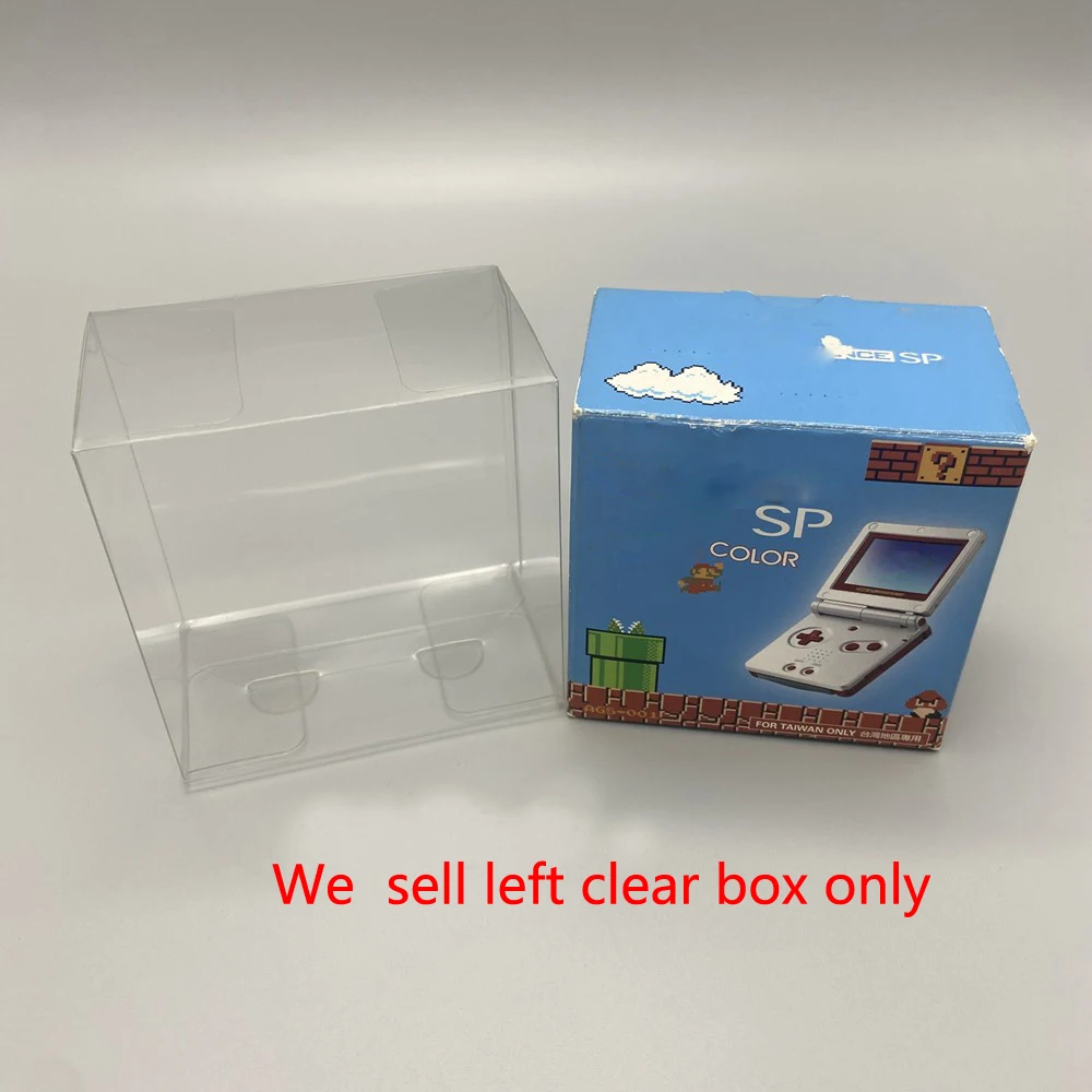 

50PCS Clear transparent box For GBA SP Japan EU Edition Display plastic PET Protector storage box