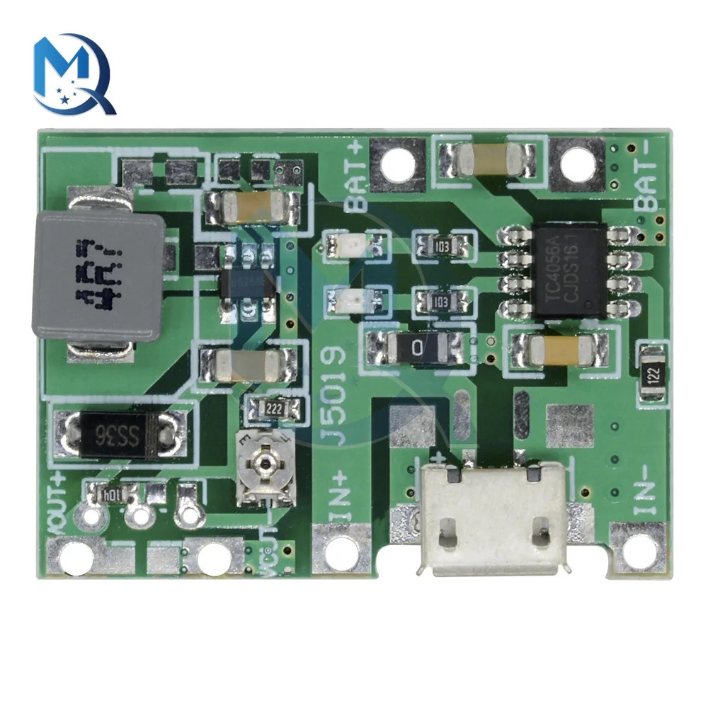 DC-DC 3.7V 4.2V Type-C/Micro USB Lithium Li-ion 18650 Battery Charger Board Step Up Boost Power Supply Charging/Discharging