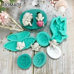 Angel Series Fondant Silicone Mold Cupid Wing Model Sugar Cupcake Chocolate Baking Cake Tools Handmade Clay Resin Making Mould