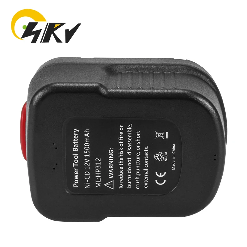 12V Ni-Cd Replacement Battery For Black&Decker A1712 A12 A12-XJ A12EX B-8315 BD1204L FS120B HPB12 Power Tools 3.0Ah 2.0Ah 1.5Ah