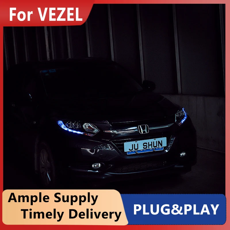 Car Styling per fari honda HRV per VEZEL HRV lampada frontale a LED Angel eye led DRL luce anteriore lente bi-xeno Xenon HID