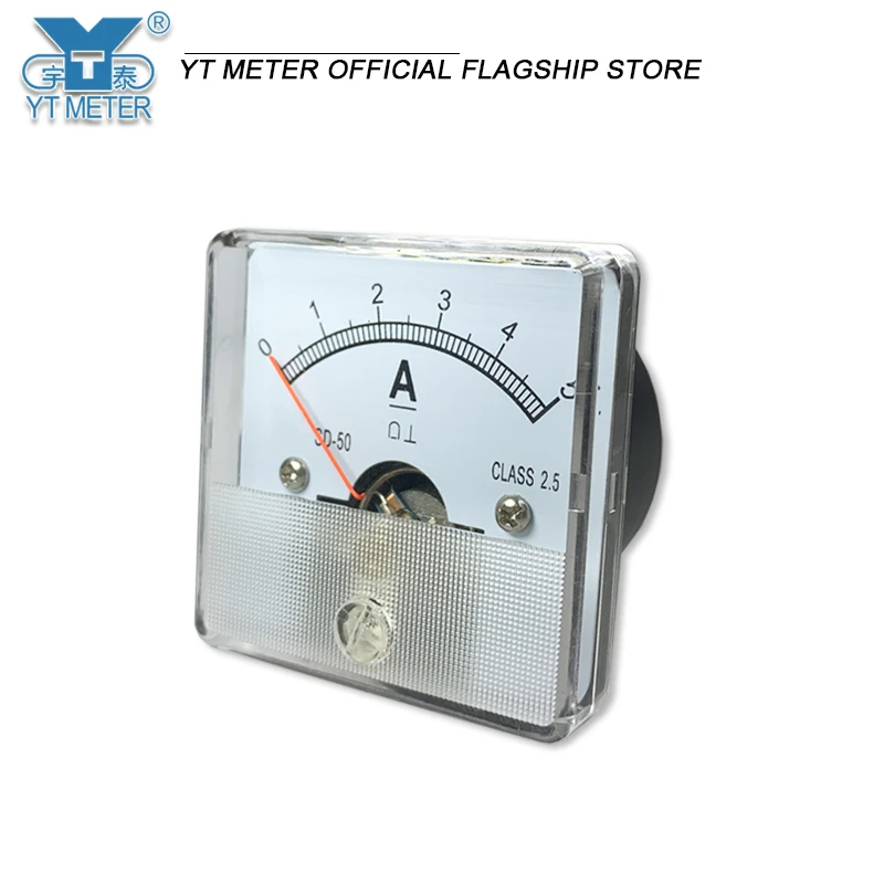 Sd50-a DC milliammeter 1mA 2mA 3mA 5mA 10mA 20mA 30mA 50mA 100mA 200mA 300mA 500mA مقياس التيار الكهربائي 45*45 مللي متر مؤشر أداة installa