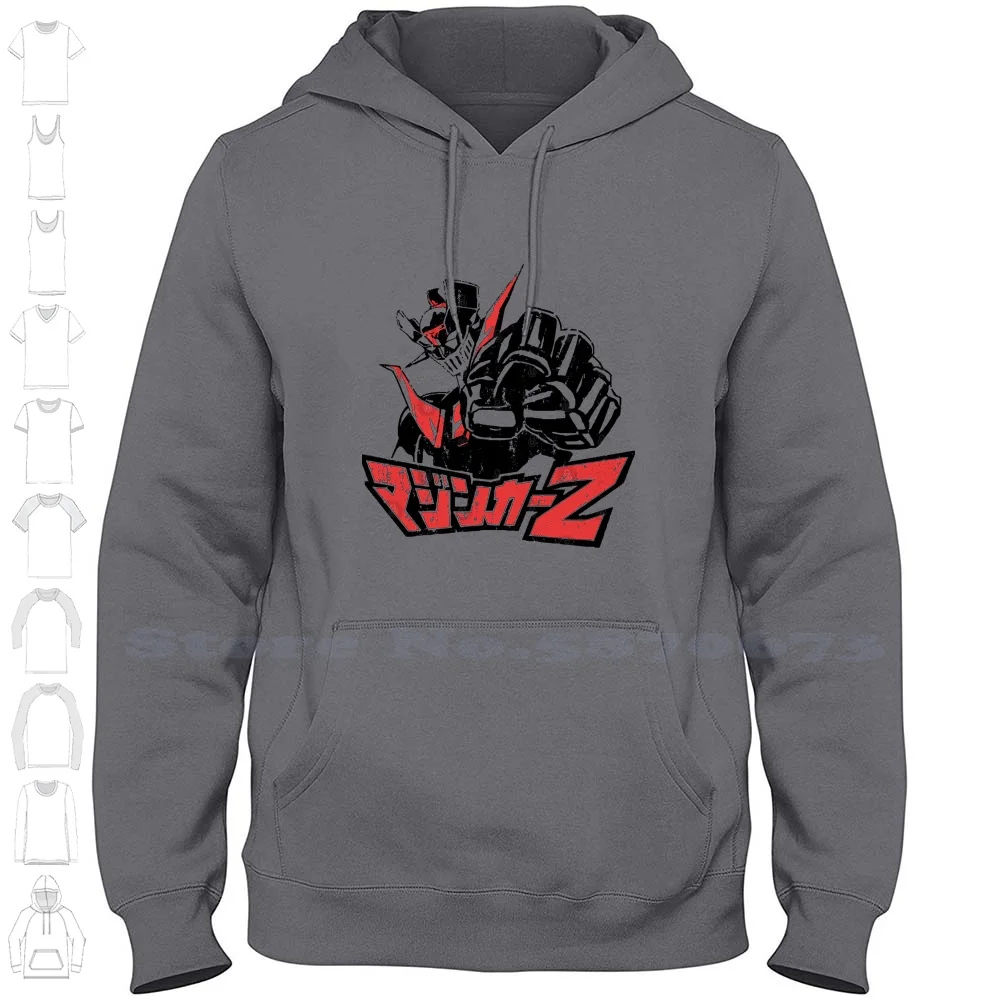 Mazinga Z-Black&Red 100% Cotton Hoodie T-Shirt Z Anime Go Nagai Japan Koji Manga Mazinga Retro Robot Vintage Yexart