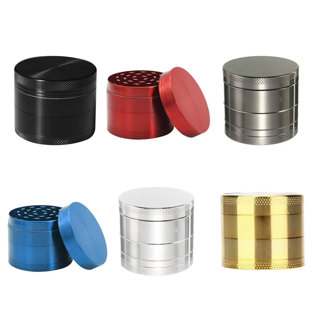 New Zinc Alloy Metal Tobacco Grinder 4 Layer Manual Mini Handmade Herb Spice Grinder Smoke Tobacco Crusher