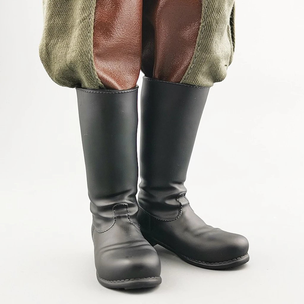 1/6 skala herren Schwarz Hohe Bein Stiefel Aktion Figurine Armee Hobby-Modell Für 12''Action Figur Spielzeug Zubehör