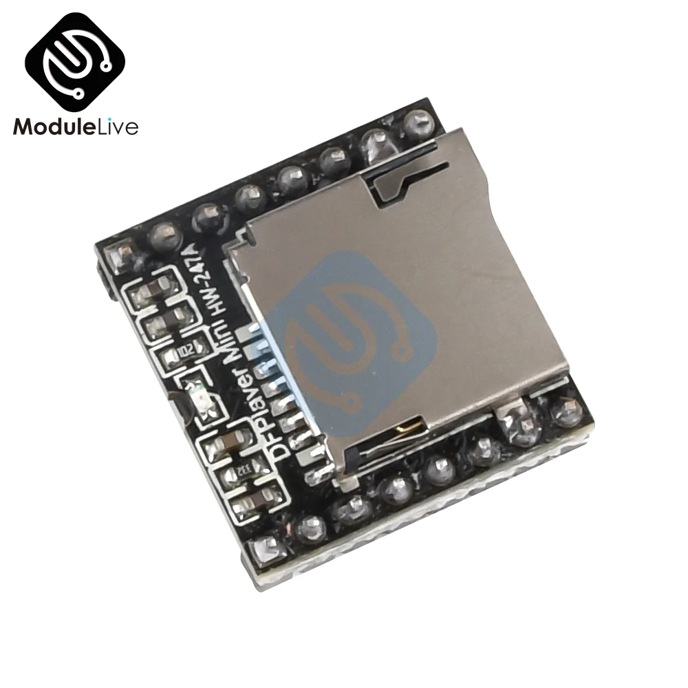 1Pcs DFPlayer Mini MP3 Player Modul MP3 Stimme Decode Board Für Arduino Unterstützung TF Karte U-Disk IO/Serial Port/AD
