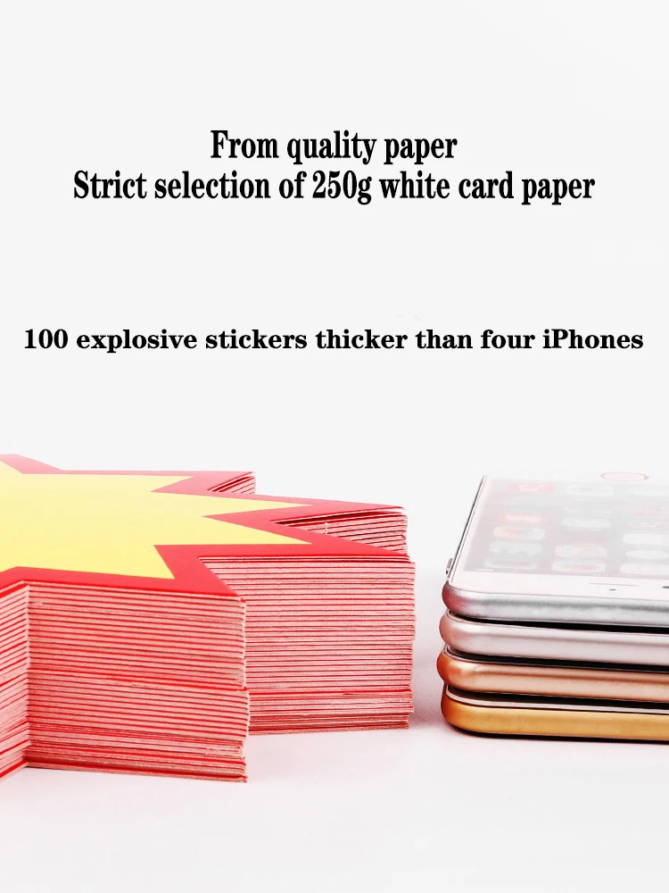 Supermarket Price Advertising Paper Large Explosion Sticker Special Offer Price Tag Fruit Small Brand Custom Display Stand New