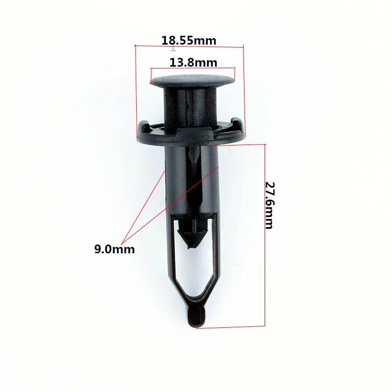 30Pcs Black Car Fixed Rivet Retainer Fender Bumper Plastic Fastener Clip Car Styling For Toyota Prado Corolla Rav4 9mm Hole