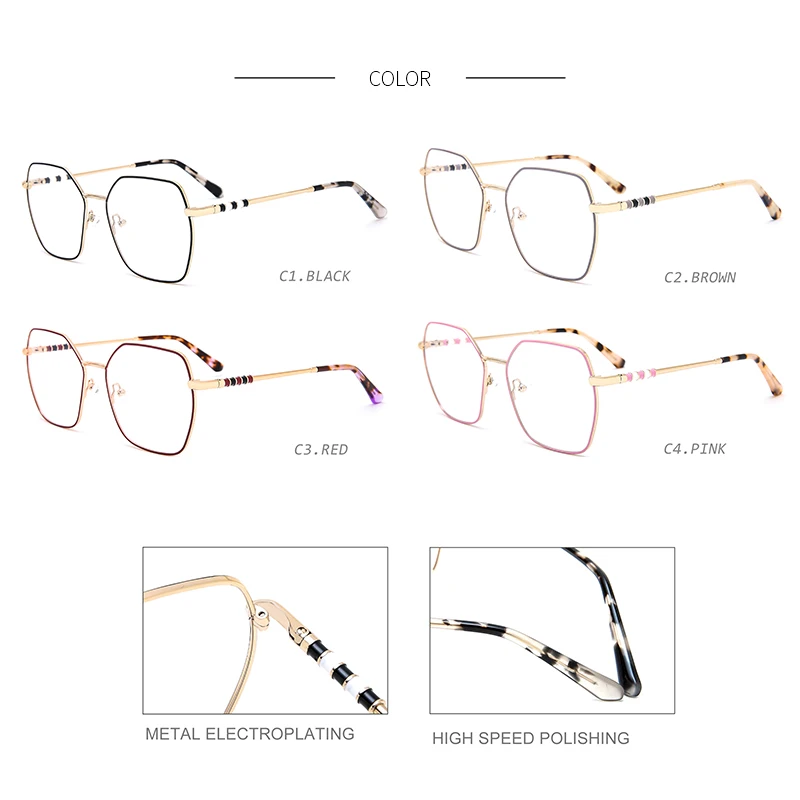 Ceofy Glasses Frame Women 2022 Vintage Retro Polygon Prescription Eyeglasses Women Optical Fashion Spectacle Eyewear