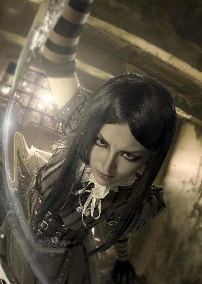 COS-HoHo أنيمي أليس: الجنون يعود أليس البخار البدلة نسخة التسامي فستان موحد تأثيري حلي هالوين الزي النساء