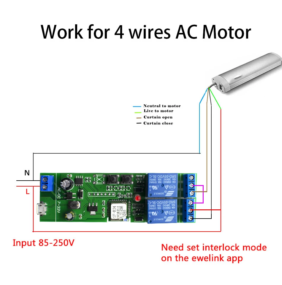 WiFi 스위치 스마트 오프너 앱 원격 컨트롤러 차고 도어 게이트 지원, Alexa Echo Google Home eWelink Control + RF 433MHz