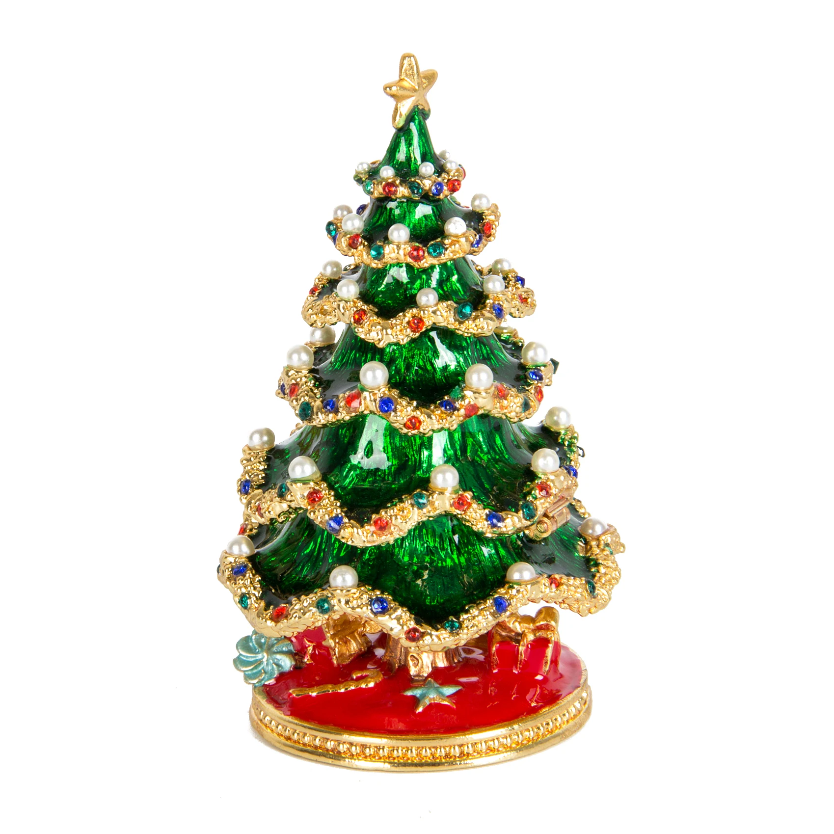 QIFU New Arrive Metal Green White Christmas Tree for Home Decoration Festival Gift