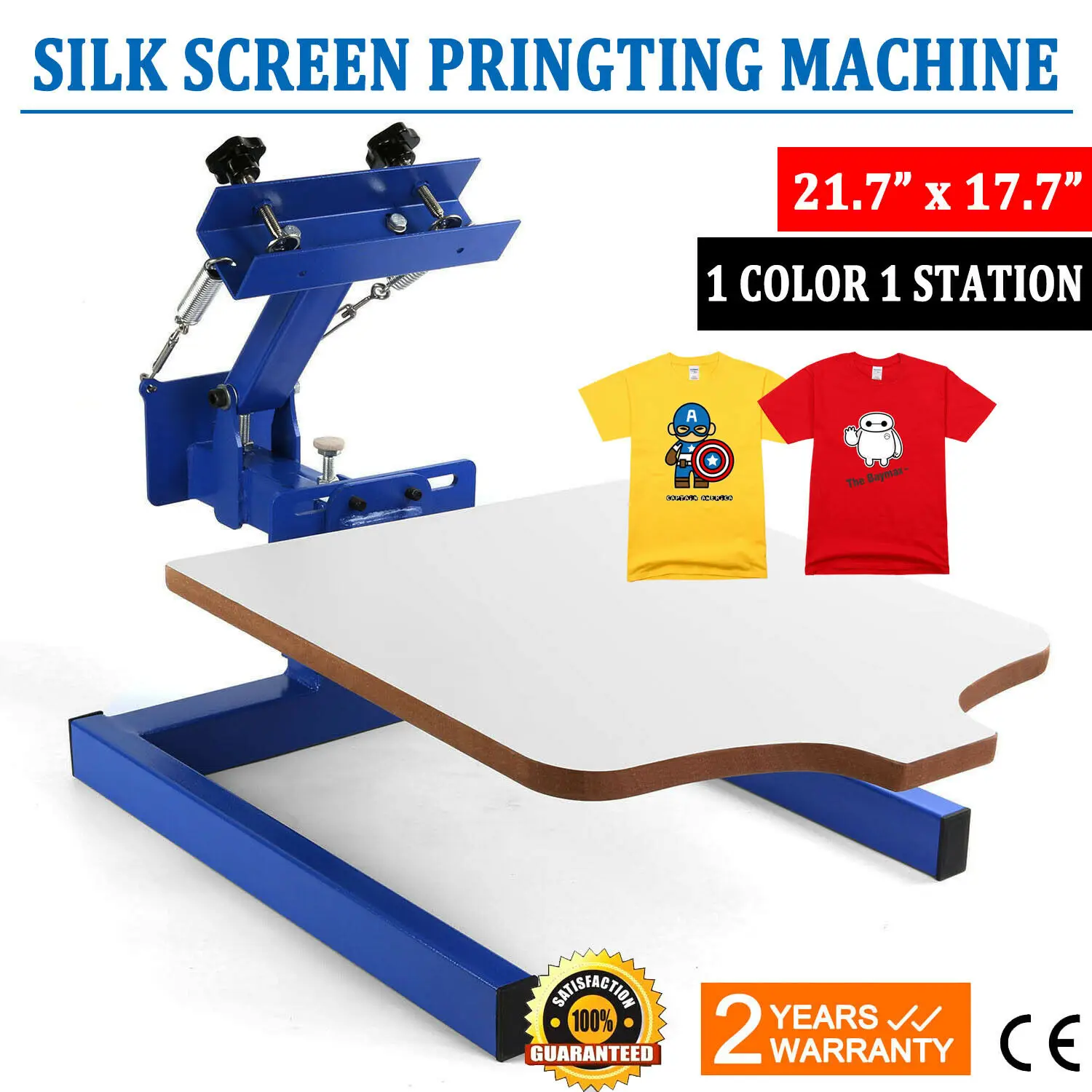 1 colore 1 stazione serigrafica macchina da stampa pressa a caldo in acciaio utensili manuali 21,7 x 17,7 pollici kit fai da te pressa per attrezzature per magliette