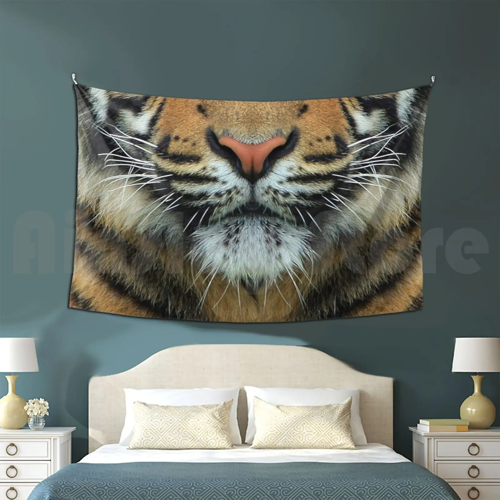 النمر المشارب نسيج غرفة المعيشة غرفة نوم النمر المشارب كوغار القط الكبير شعيرات الفراء والجلود جلد الفهد الحيوانات