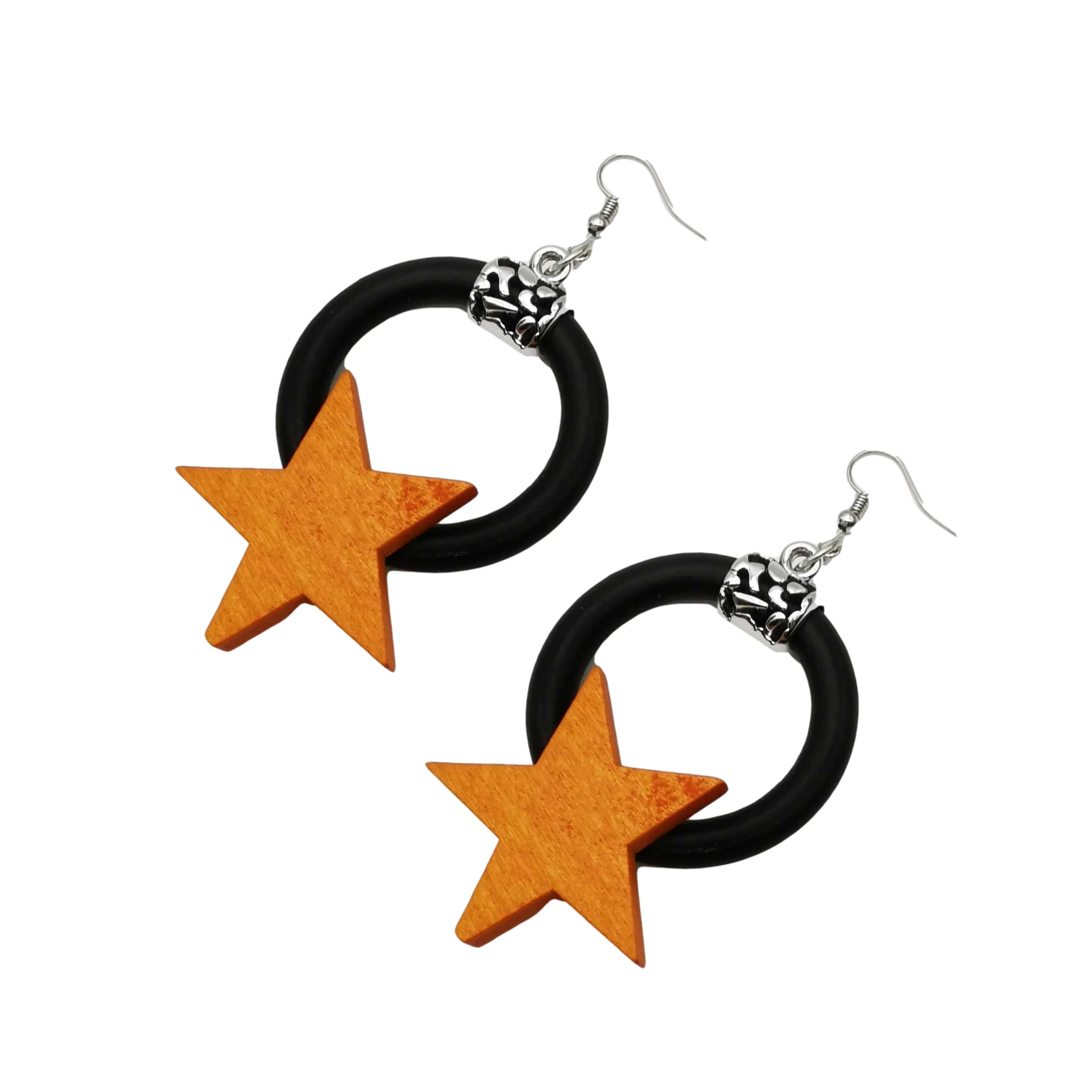 UKEBAY New Star Drop Earrings For Women Statement Earrings Party Ear Accessories Handmade Rubber Jewelry 3 Colors Ethnic Earring