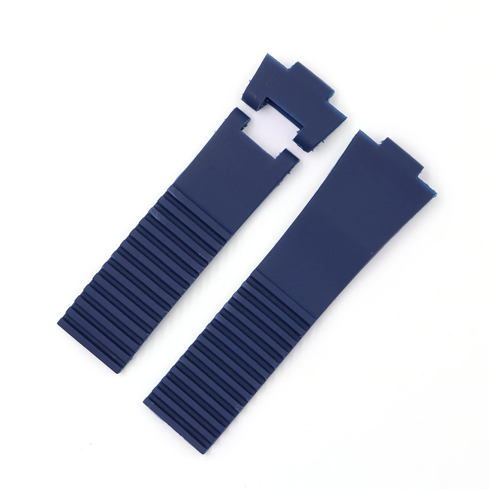 CARLYWET 22*10mm / 25*12mm Waterproof Silicone Rubber Replacement Wrist Watch Band Strap Belt For Ulysse Nardin