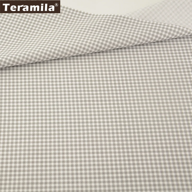 100% di Cotone Tessuto di Booksew Grigio Assegni in Bianco e Disegni Twill Trimestre Grasso Tessili Per La Casa Materiale Letto Copriletto per il