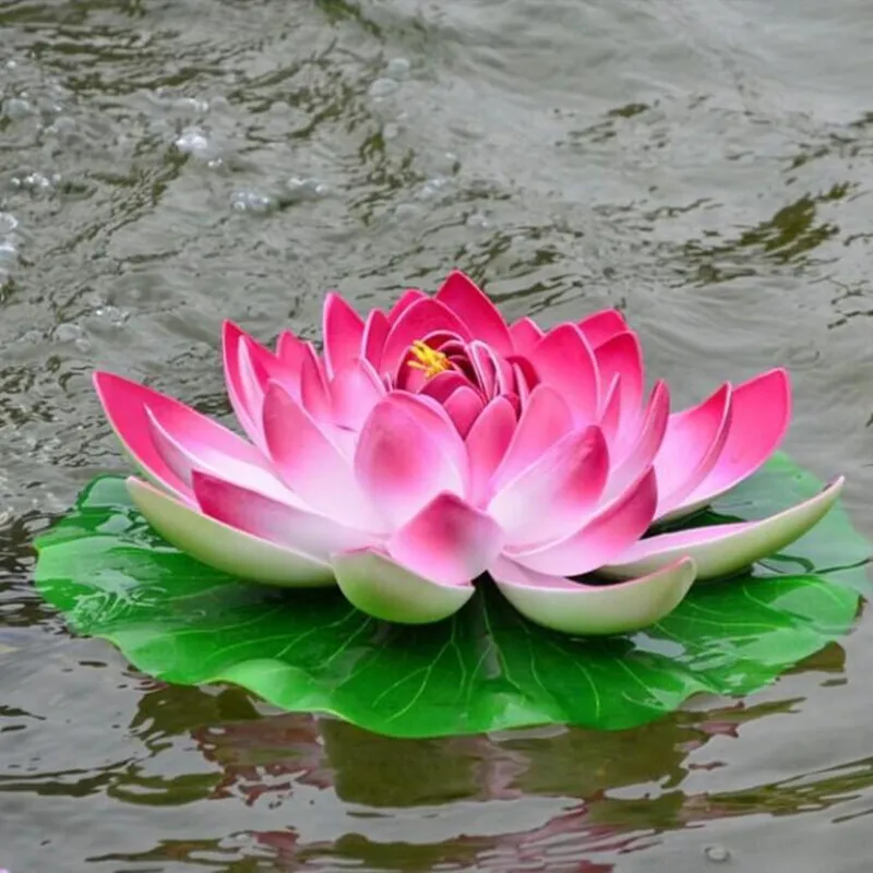 40 CM Elegant Wedding Decoration Artificial Lotus Flower For Christmas Ornament Fish Tank Garden Water Pool Lily