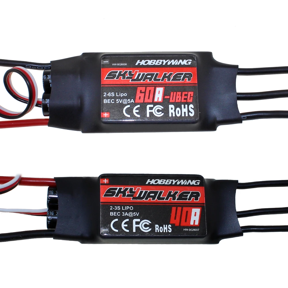 Hobbywing Skywalker20A 30A 40A 60A 80A Brushless ESC Speed Controler UBEC For RC FPV Quadcopter Airplanes Drone