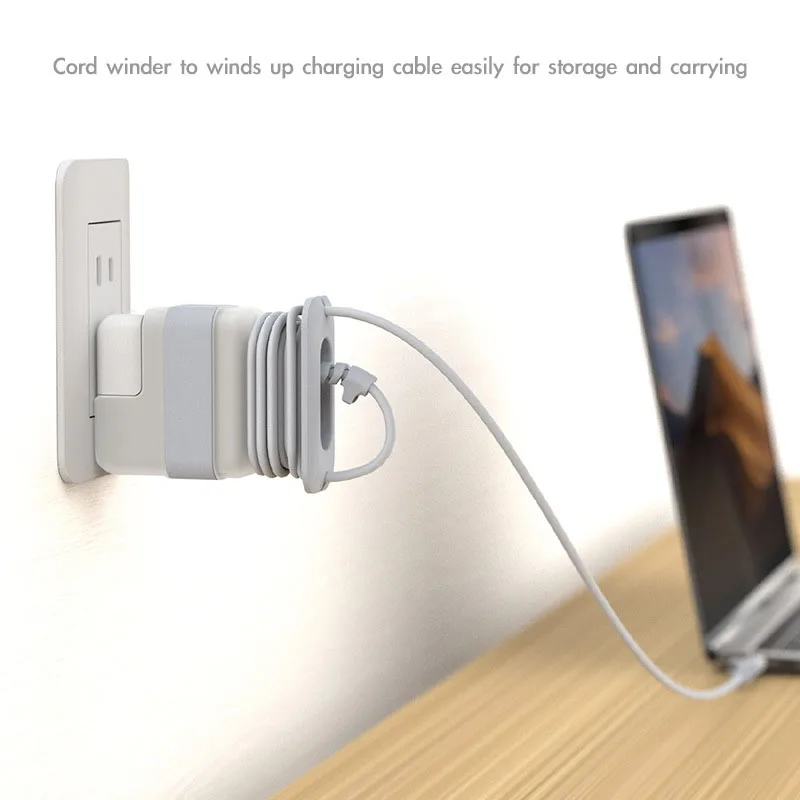 حافظة منظم محول ماك بوك لأجهزة ماك بوك اير برو USB 29 واط/30 واط/60 واط/61 واط/85 واط/87 واط/96 واط غطاء منظم كابل الشاحن