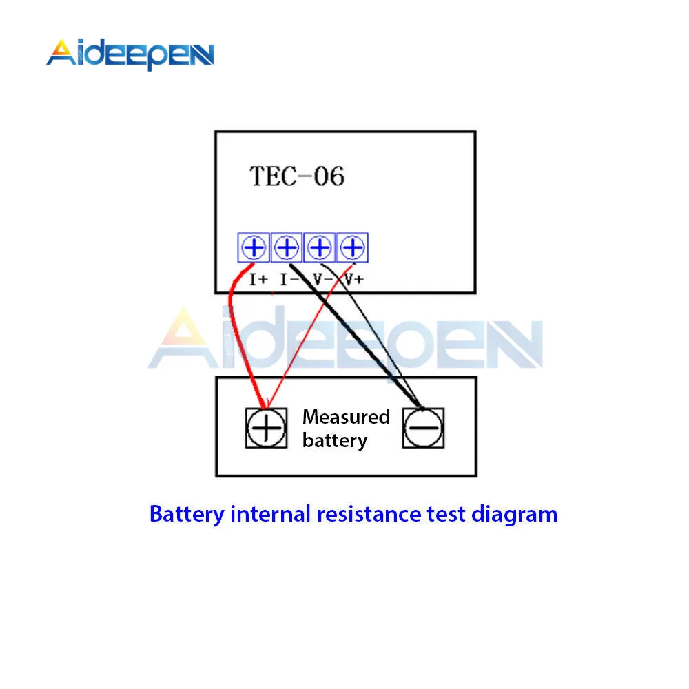 TEC-06 Battery Capacity Testing 16W Electronic Load Tester for Mobile Power Tester Max 500AH LED Display with Fan