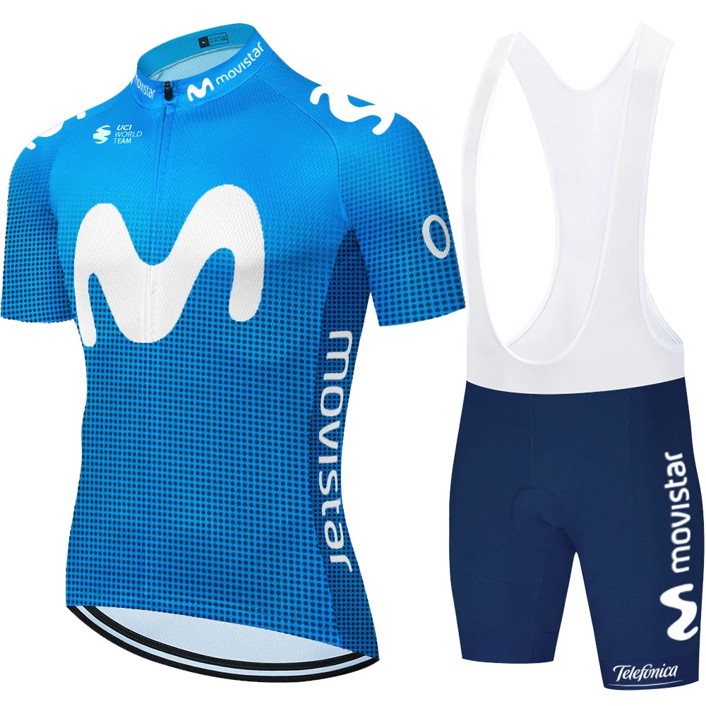 2023 Team Movistar cycling jersey men cycling set Maillot Ropa Ciclismo Jersey Men Summer Bike Jersey Set Bike Bicycle Wear MTB