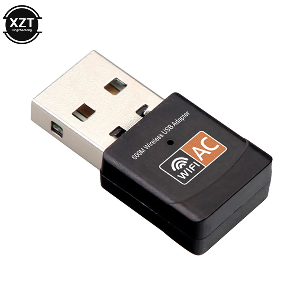 5 gigahertz wifi adaptador usb ethernet dongle 5g 2.4g receptor 600mbps placa de rede sem fio mini adaptador wi-fi para pc