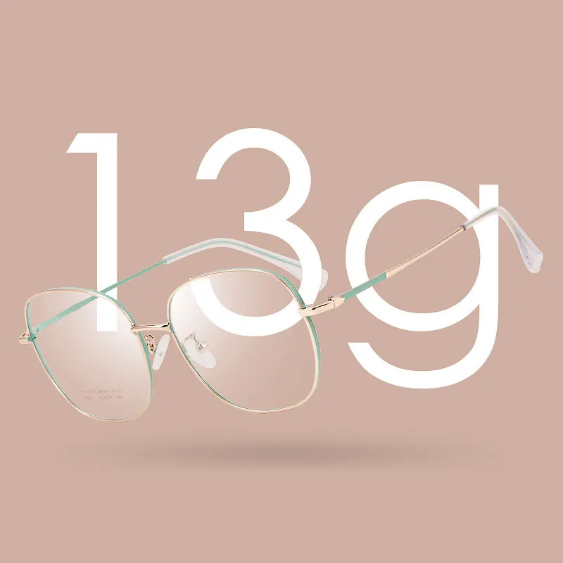 2021 New Arrival Alloy Glasses Frame For Unisex Retro Big Frame Nearsighted Eyewear with Spring Hinges