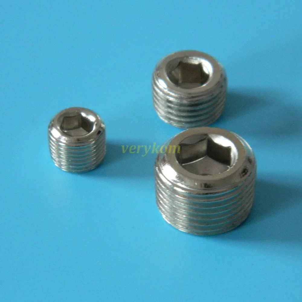 جميع حجم 10 قطعة/الوحدة PT & NPT ذكر الموضوع 1/4 "bsp 3/8" 3/4 "عرافة المقبس هوائي التوصيل نهاية كاب 1/16 BD-01/02/03/04