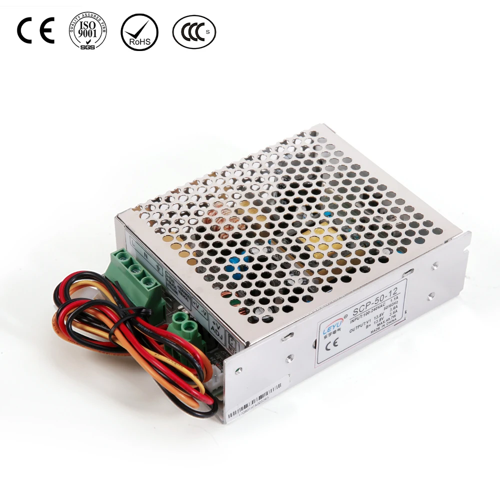 High-qualitiy UPS Function power LEYU SCP-50 series  output 12V 24V 3.6A 1.8A Switching Power Supply