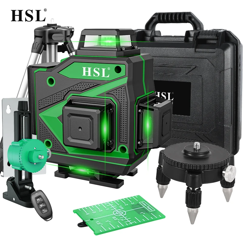 

luxury 3D 4D self-leveling 360 Laser level 12 16 Lines Green Horizontal And Vertical powerful optical leveler construction tools