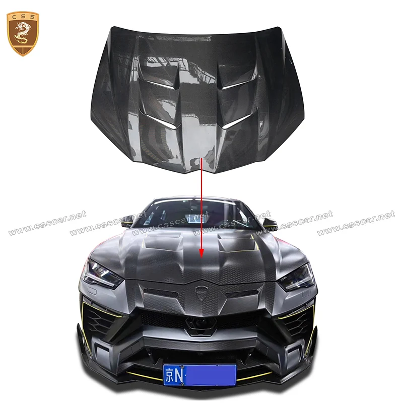 

Real Dry Carbon Fiber Hood Engine Cover Bonnet For Lamborghini URUS Car Auto Modification Accessories MSY Style 2017 2018 2019