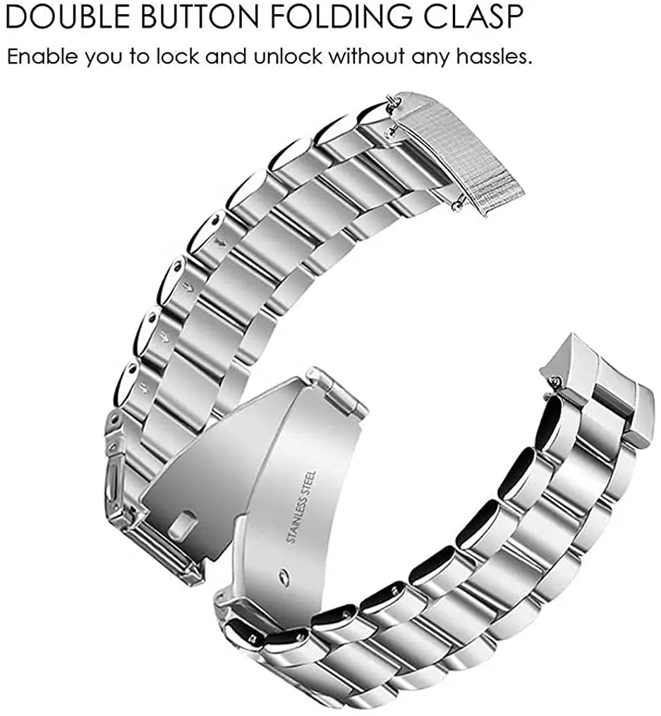 No Gaps Stainless Steel Strap For Samsung Galaxy Watch 6/5/pro/4 Classic 46 42mm/Watch4 44mm 40mm Curved end Metal Bracelet Band