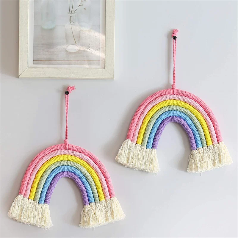 Nordic Rainbow Cloud Wall Hanging Decor Baby Room Decoration Teen Room Nursery Decoration Hammock Pendant Room Decor Accessories