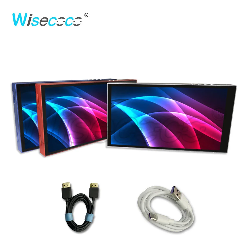 Wisecoco 6 Inch 1440x2560 LCD Screen Display External Monitor As Power Bank With Type-C USB-A AUDIO OUT For PC Raspberry Pie 3